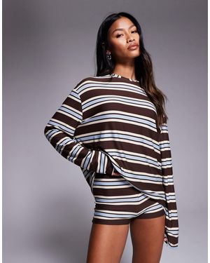 Kaiia Exclusive Super Soft Jersey Crew Neck Oversized Longsleeve - Multicolour