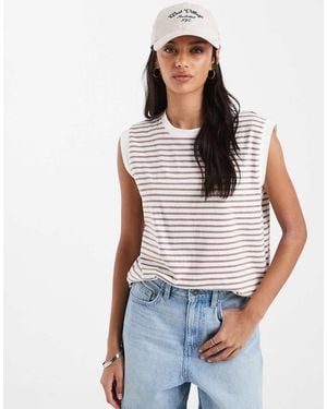 Levi's Boxy Striped Tank Top - White