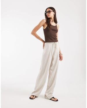 Vero Moda – weit geschnittene hose - Natur