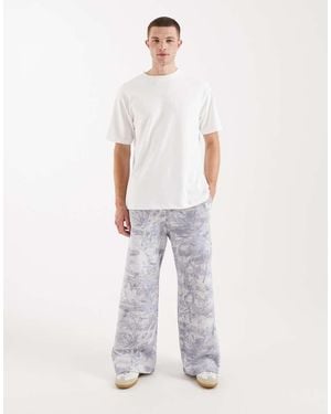Hollister baggy Bootcut Logo joggers - White