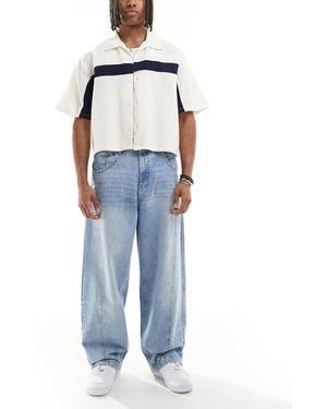 Pull&Bear Barrell Fit Jeans - Blue