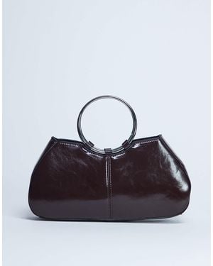 TOPSHOP Griffith Metal Ring Handle Grab Bag - Gray