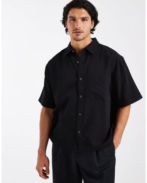 Cotton On Boxy Fit Short Sleeve Shirt - Black