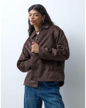 ONLY Faux Suede Jacket - Brown