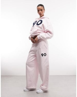 ASOS Weekend Collective Oversized Barrel Leg Trackies - Pink