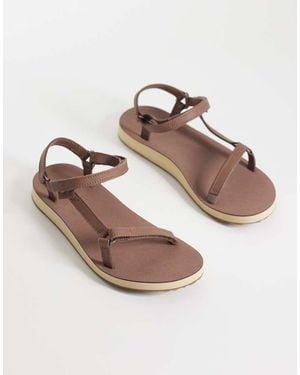 Teva Original Universal Slim Lea Sandals - Brown