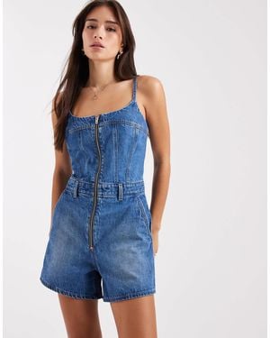 Levi's – denim-playsuit - Blau