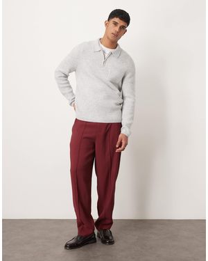 ASOS – schmal zulaufende, elegante oversize-hose - Weiß
