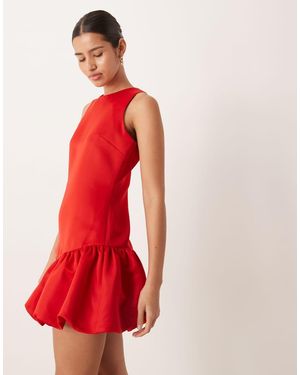 Gina Tricot Sleeveless Balloon Mini Dress - Red