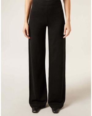 Calzedonia Milano Knit Palazzo Leggings - Black