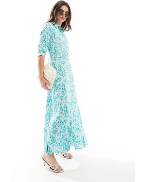 Y.A.S Yas Maxi Shirt Dress - Blue