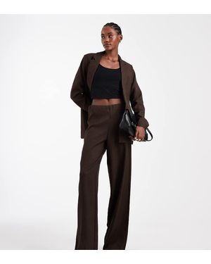 Vero Moda Wide Leg Tweed Look Tailored Trouser Co-ord - Black