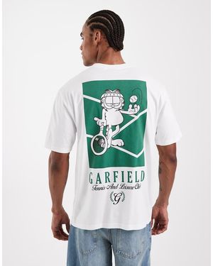 Only & Sons Relaxed Fit T-Shirt With Garfield Back Print - Green