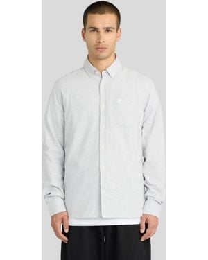 Lyle & Scott Ls Woven Shirts Micro-Houndstooth Shirt - White