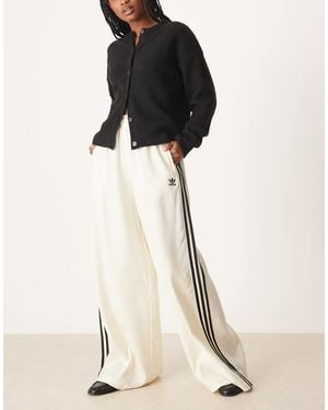 adidas Originals Wide Leg Satin joggers - Natural