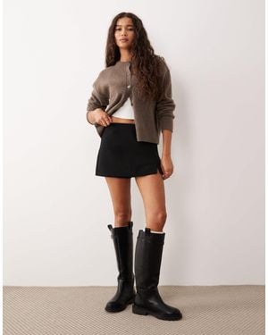 ASOS – kurzer volant-skort - Natur