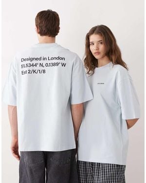 Collusion Unisex Oversized T-shirt With Back Graphic - White