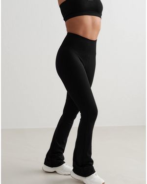 Aim'n E nahtlose flared-leggings - Schwarz