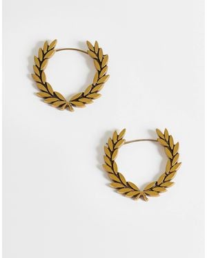 Fred Perry Laurel Wreath Earrings - Metallic