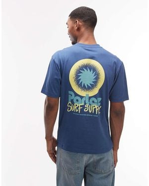 Parlez Winston T-shirt With Back Print Graphic - Blue