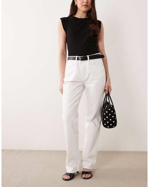 Mango Jeans Met Rechte Pijpen - Wit