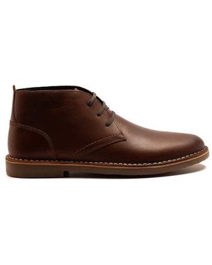 OFF THE HOOK Botines Chukka De Estilo Casual Con Cordones De Ante Sahara De -Marrón