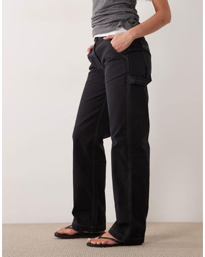 Timberland – gerade geschnittene canvas-hose - Schwarz