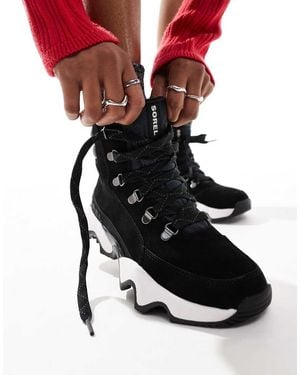Sorel Botas De Nieve Negras Y Sal Marina Impermeables De Ante Kinetic Impact Conquest Plus Wp De - Rojo