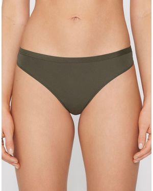 Tezenis Plain Colour Cotton Brazilian Briefs - Green