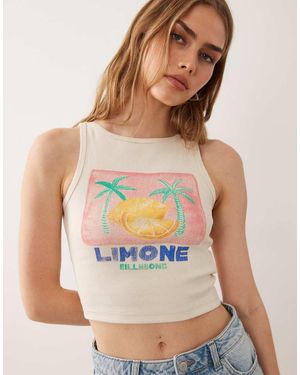 Billabong Cropped Strandtop Met Palmboomprint - Meerkleurig