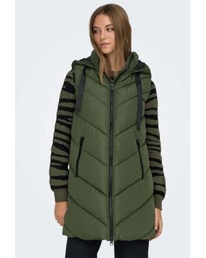 Jdy Puffer Gilet - Green