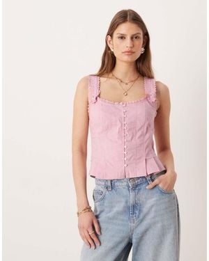 Free People Bridgette Corset Top - Red