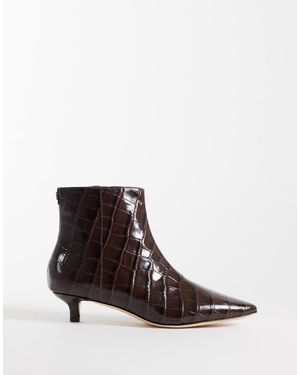 Ralph Lauren Ankle Kitten Heeled Boot - Brown