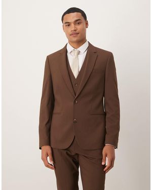 ASOS Skinny Suit Jacket - Brown