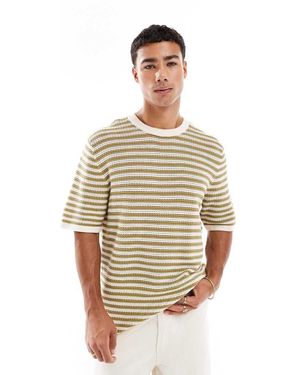 Jack & Jones T-Shirt All'Uncinetto - Bianco