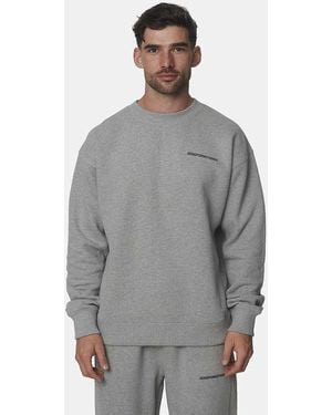 Good For Nothing Sudadera Oversize De Felpa Con Cuello Redondo En - Gris