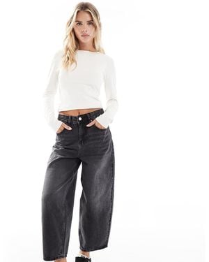 Vero Moda Billie High Rise Barrel Leg Jeans - Blue