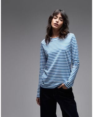 ARKET Pure Cotton Long Sleeve T-shirt - Blue