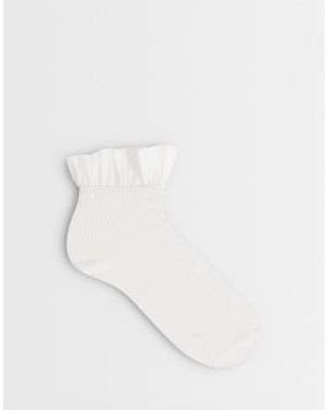 Glamorous Frilly Socks - Natural