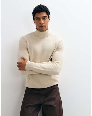 SELECTED Maglione Con Collo Alto - Neutro