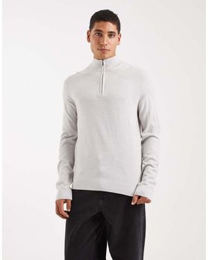 New Look 1/4 Zip Jumper - White