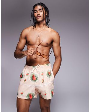 ASOS – kurze badeshorts - Orange
