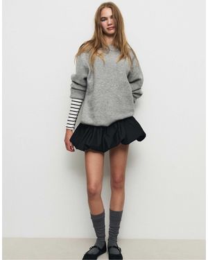 Stradivarius – kurzer ballon-skort - Grau