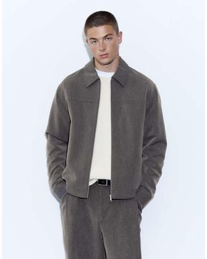 Pull&Bear Basic Jack Met Rits - Grijs