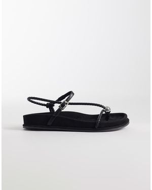 schuh Tuesday Strappy Footbed Sandal - White