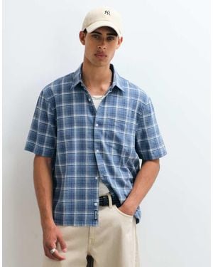 Hollister Boxy Short Sleeve Shirt - Blue