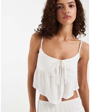 Motel Awilix Tie Detail Cami Top - White
