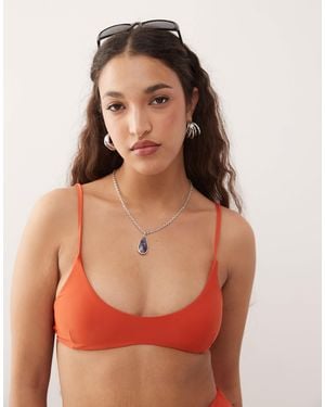 Collusion Mix And Match Pull Over Bikini Bralette - Red
