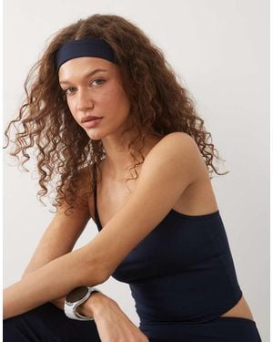 4505 Soft Touch Yoga Slim Headband - Blue