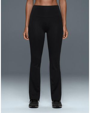 Oysho High Rise Comfortlux Flare Trousers - Black